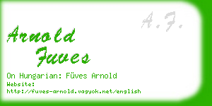 arnold fuves business card