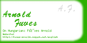 arnold fuves business card